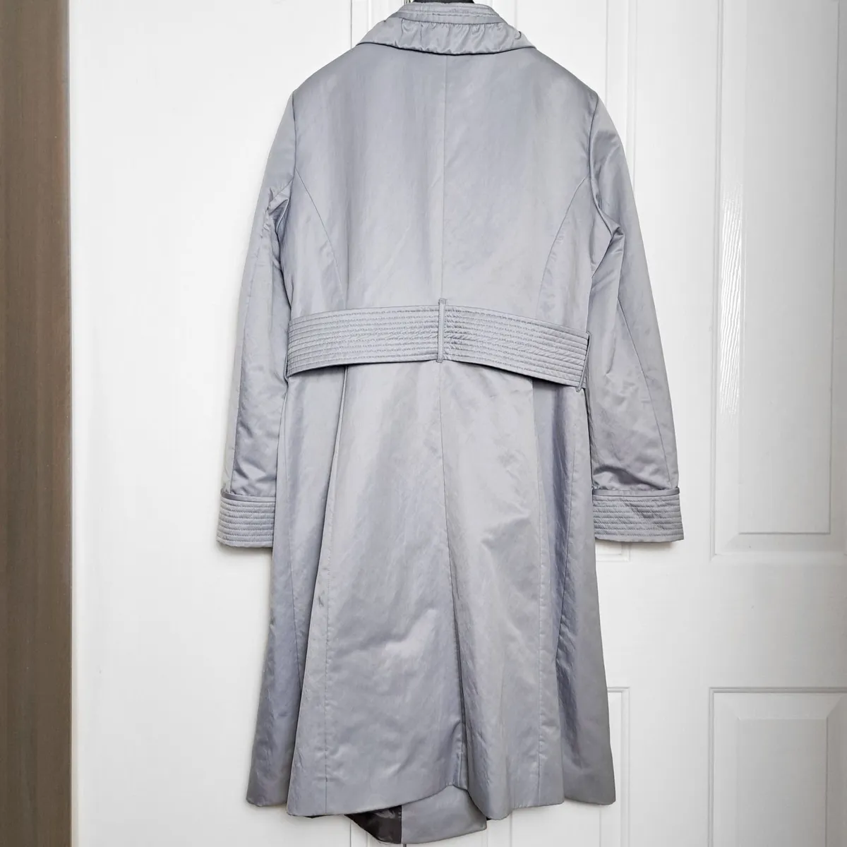 Quin & Donnelly Grey Blue Trench Coat 14UK - Image 4