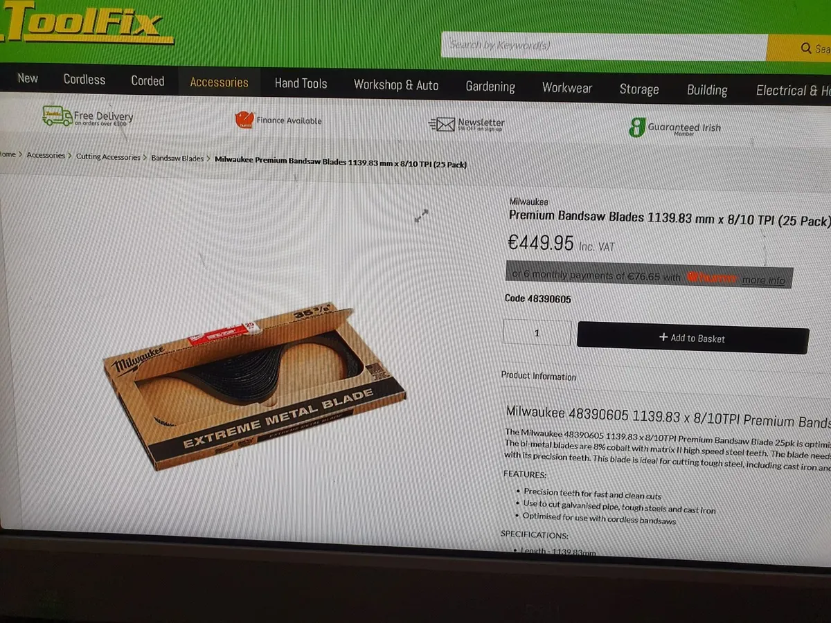 Milwaukee M18 Band Saw Blades - Image 2