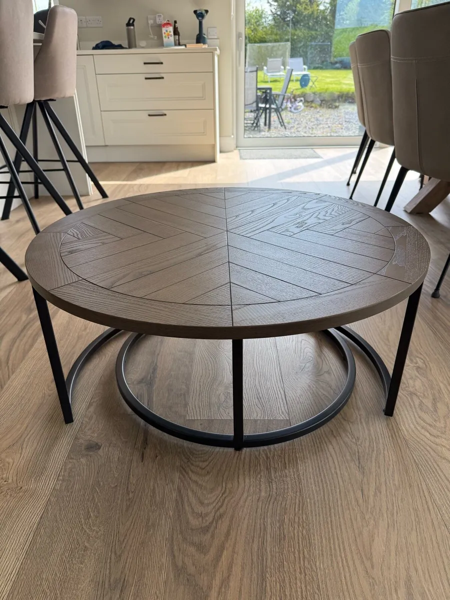 Grey Ash nest of 2 coffee tables - Image 3