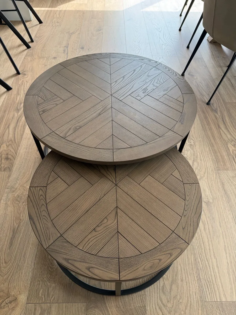 Grey Ash nest of 2 coffee tables - Image 2