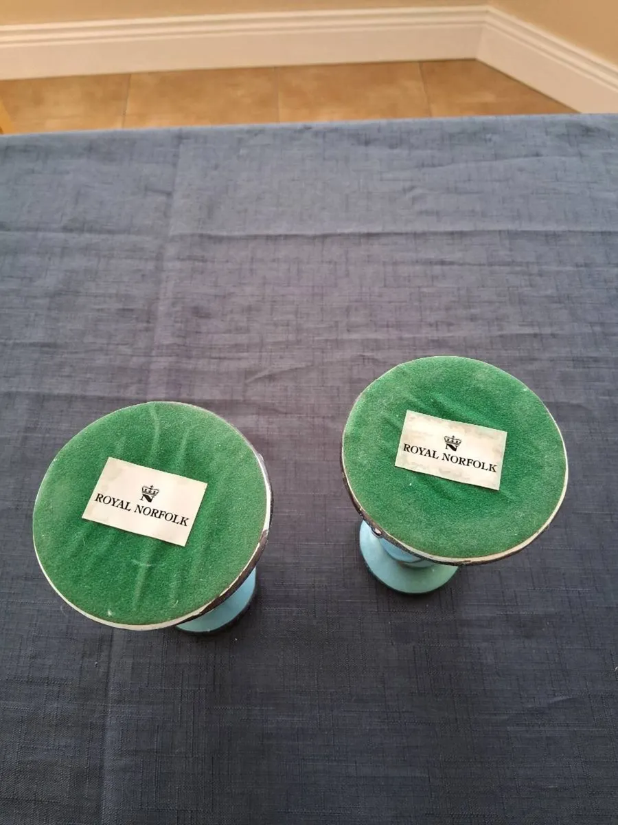 Pair of Royal Norfolk Candlestick Holders - Image 2