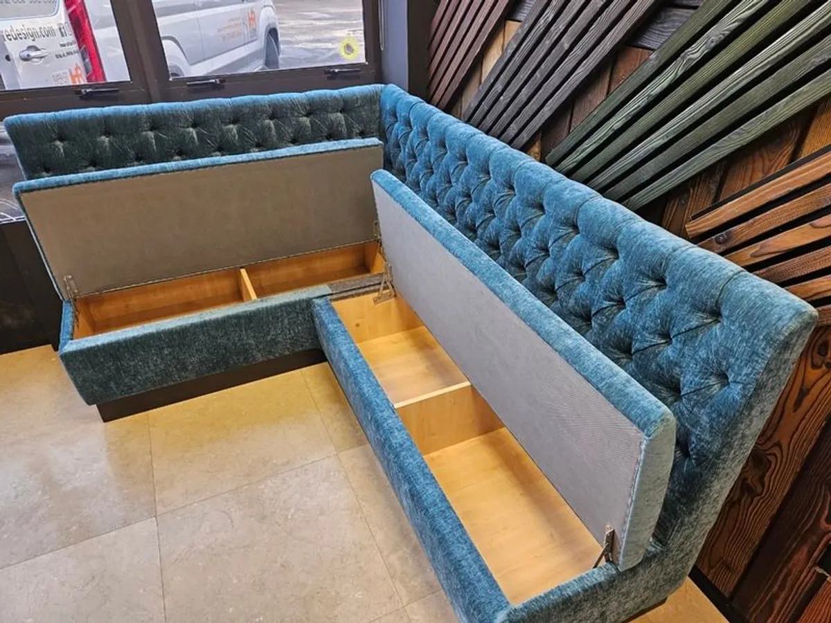 Chesterfield Style Dining Bench with Storage - Image 4