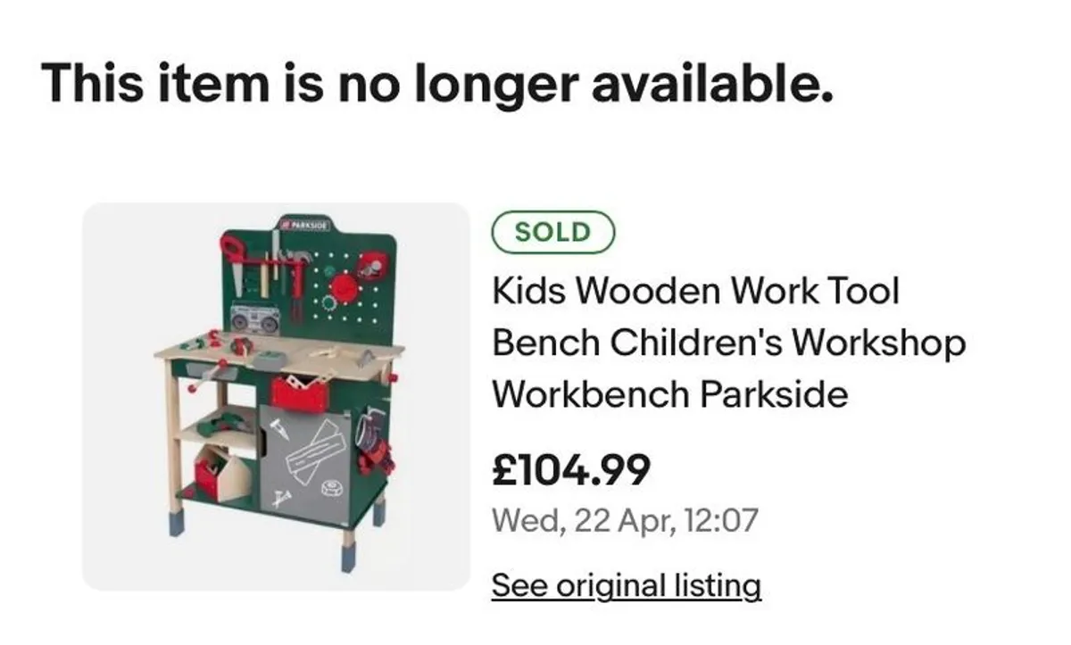 Parkside wooden tool bench - Image 4