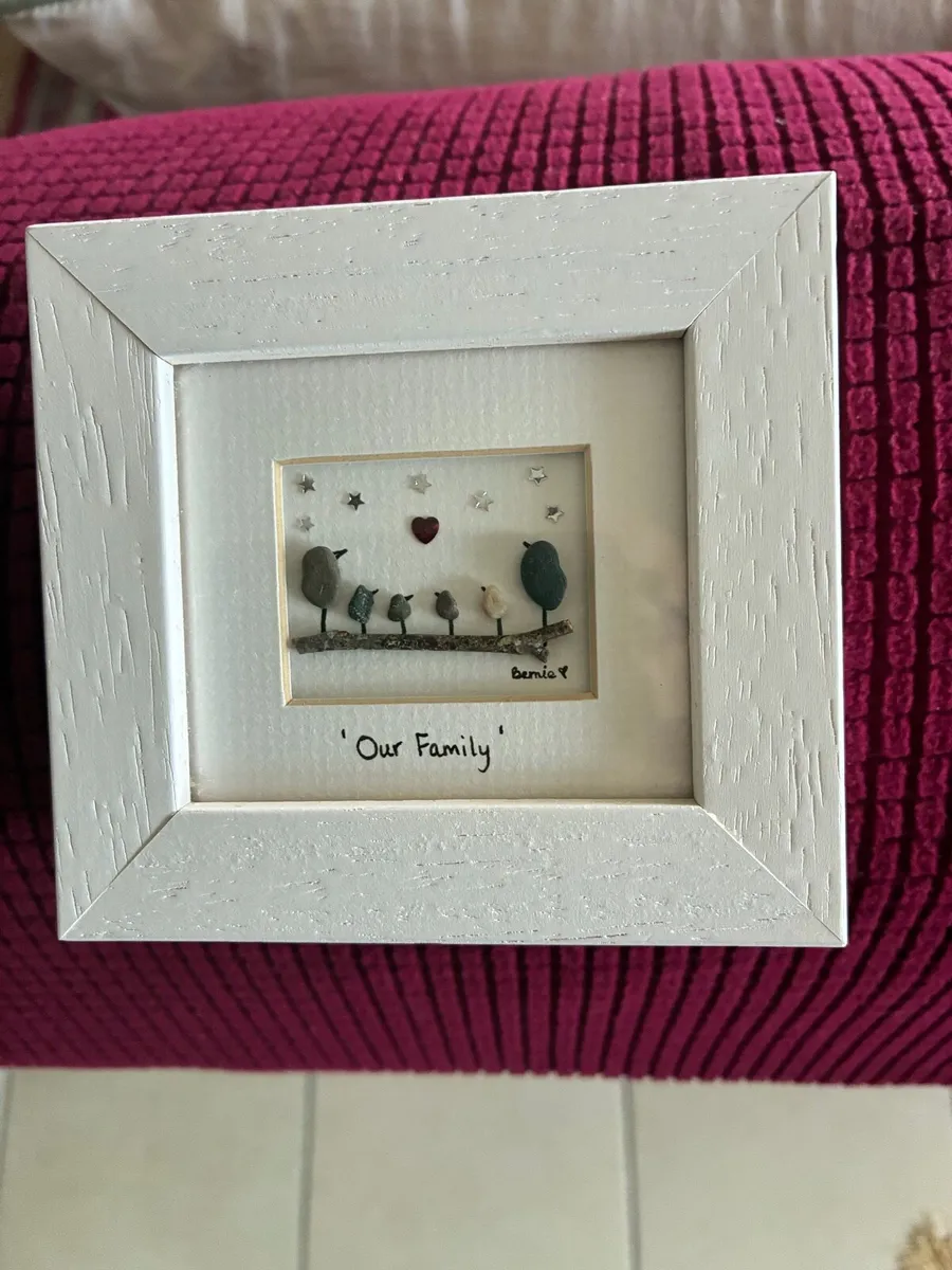 ‘Our Family’ Framed Stone Artwork - Image 1