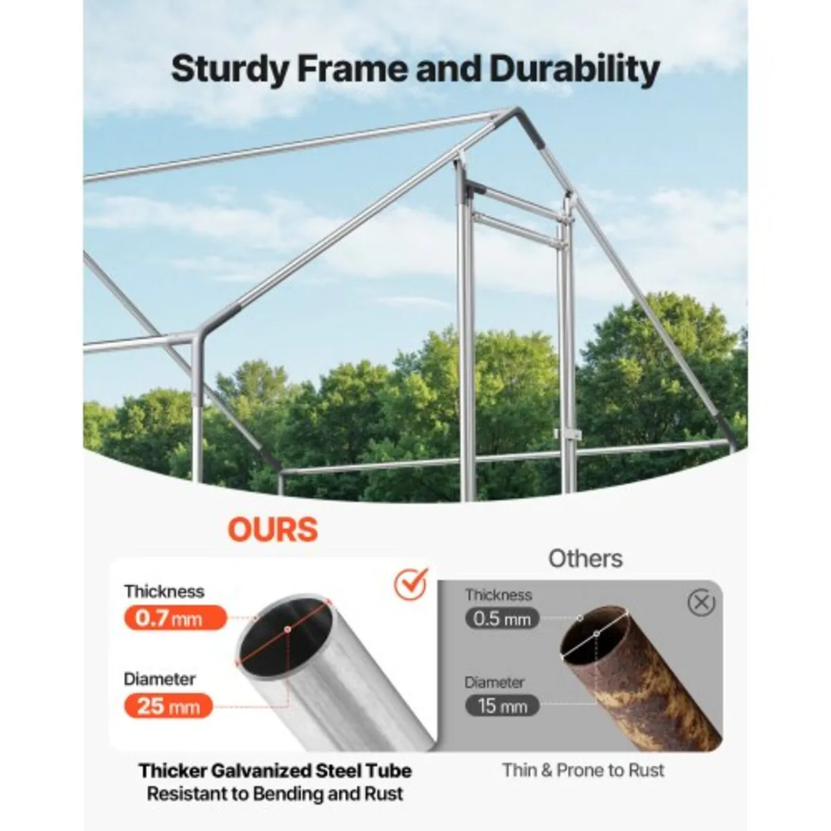 Metal Chicken Coop, 9.8x19.6x6.5 ft Large Walk-in - Image 3