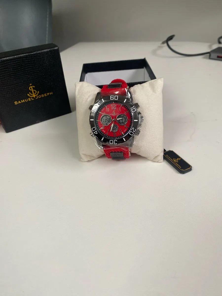Samuel Joseph Limited Edition Red Designer Watch - Image 1