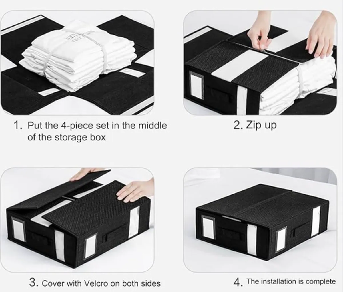 2x Foldable Storage Cubes - Image 4