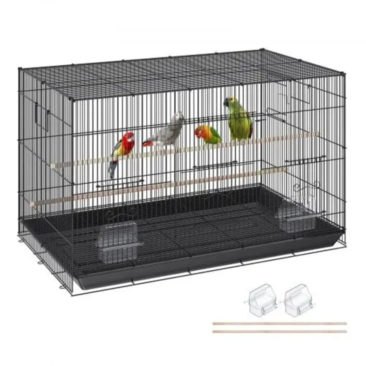 30 inch Bird Cage, Metal Large Parakeet Cages for - Image 1