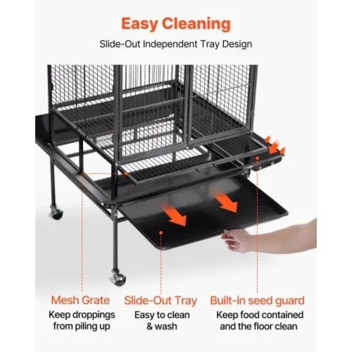 Bird Cage, 830 x 790 x 2100 mm, Open Flat Top, Wro - Image 2