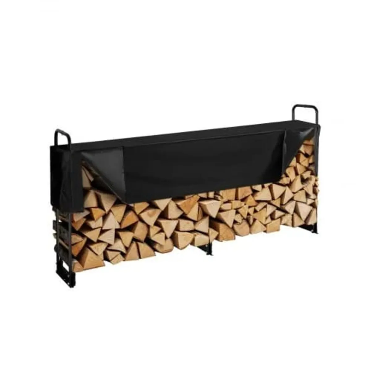 2.4m Outdoor Firewood Rack with Cover, 244 cm x 36 - Image 1