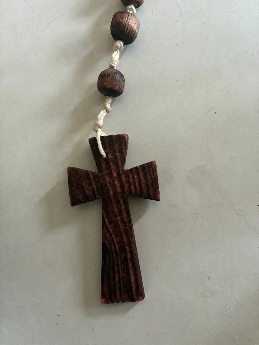 Rare Giant Size Timber Rosary Beads - Image 4