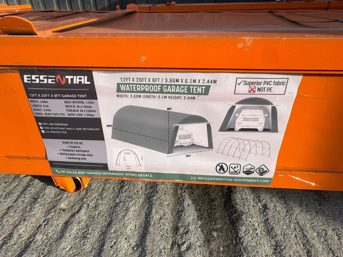20 X 12 X 8 Waterproof Garage Tent - Image 1