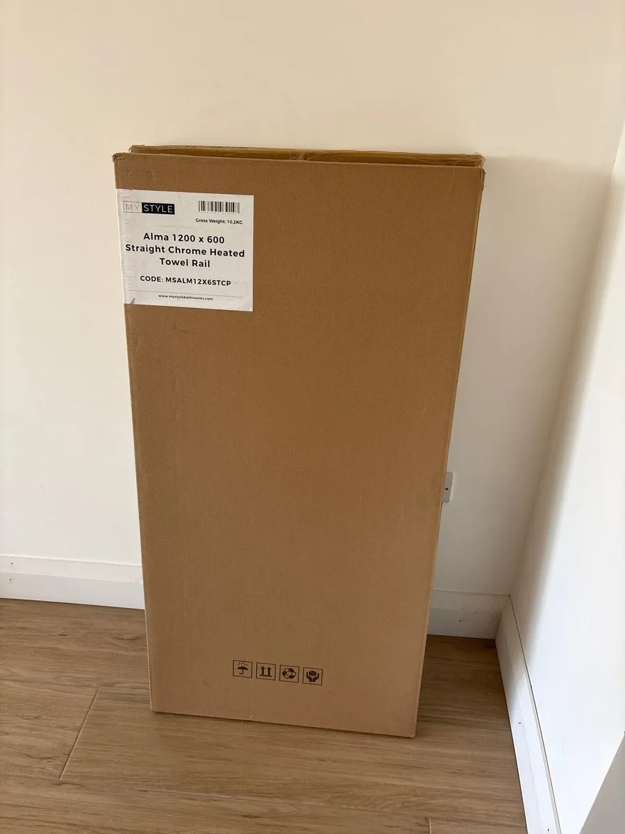 2 Alma 1200 x 600 heated towel rails - Image 1