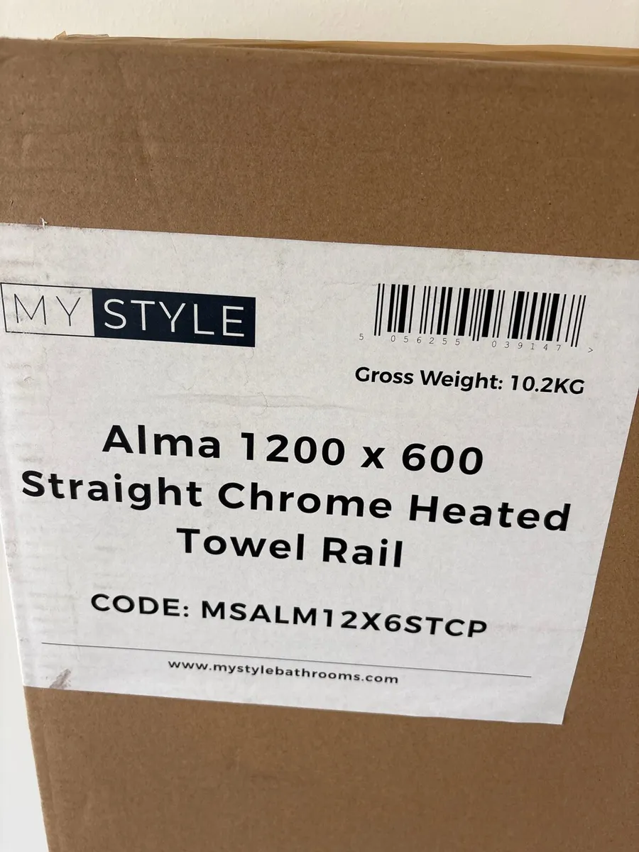 2 Alma 1200 x 600 heated towel rails - Image 2