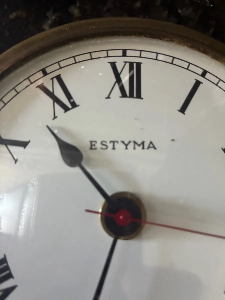 Vintage Brass Maritime Themed Clock - Image 3