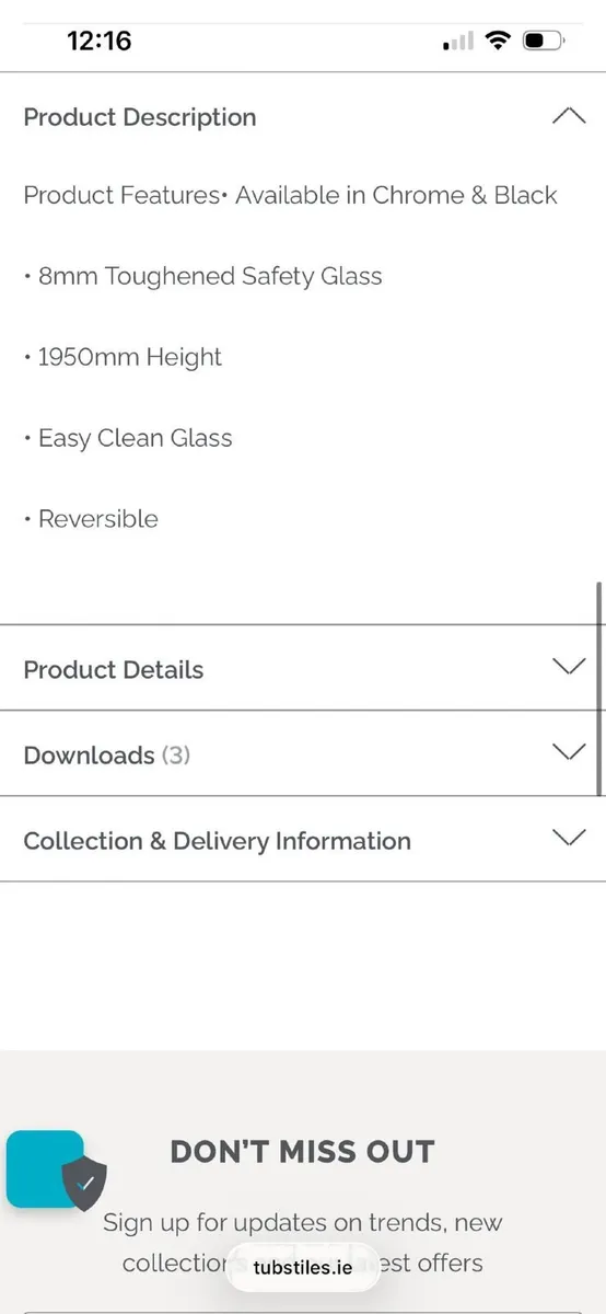 Rosery Nova Series A 1100m Shower Wall - Image 4