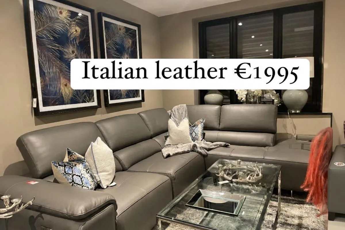Italian leather sofas half price Outlet Store KCR - Image 2