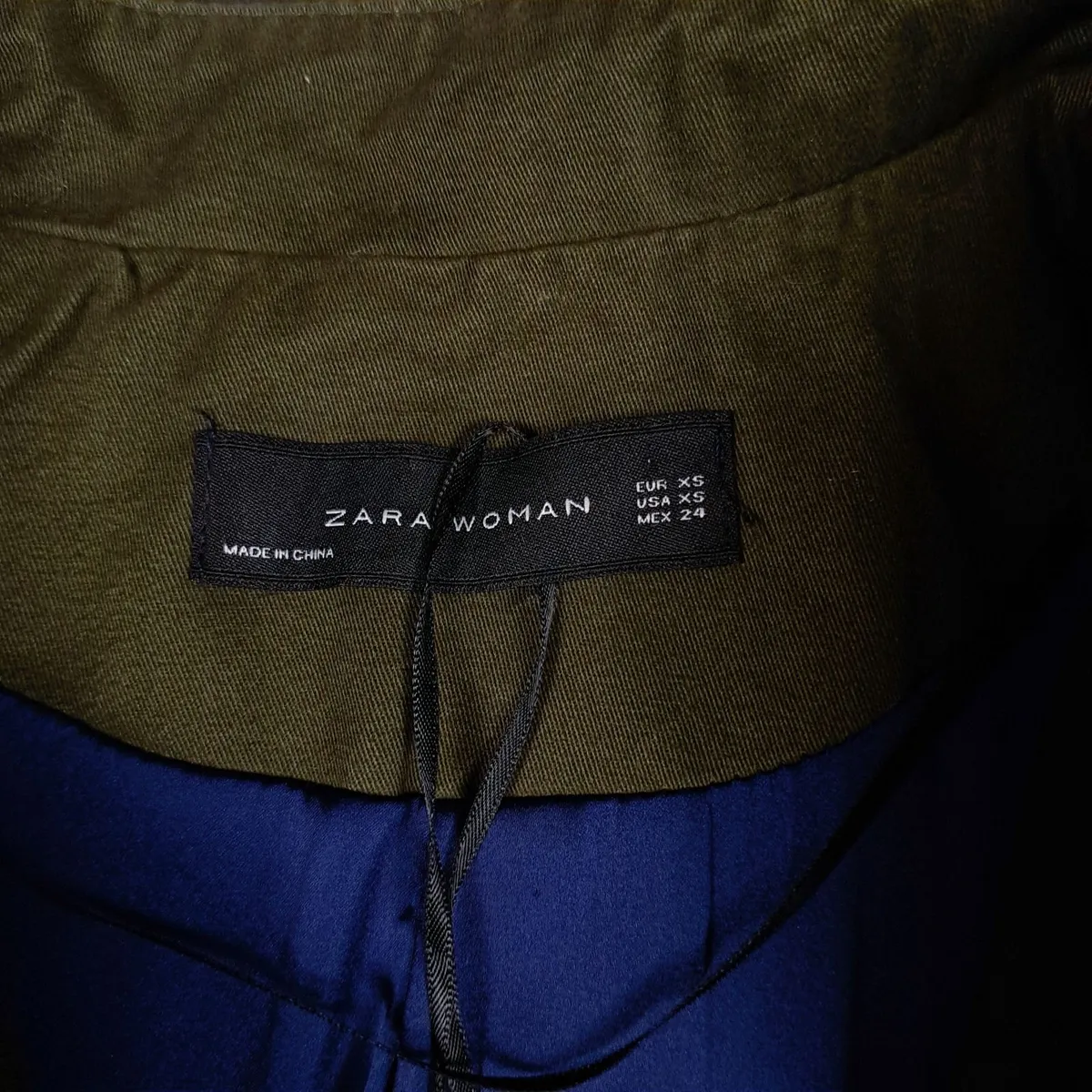 Zara Khaki Olive Green Military Hussar Jacket XS - Image 2