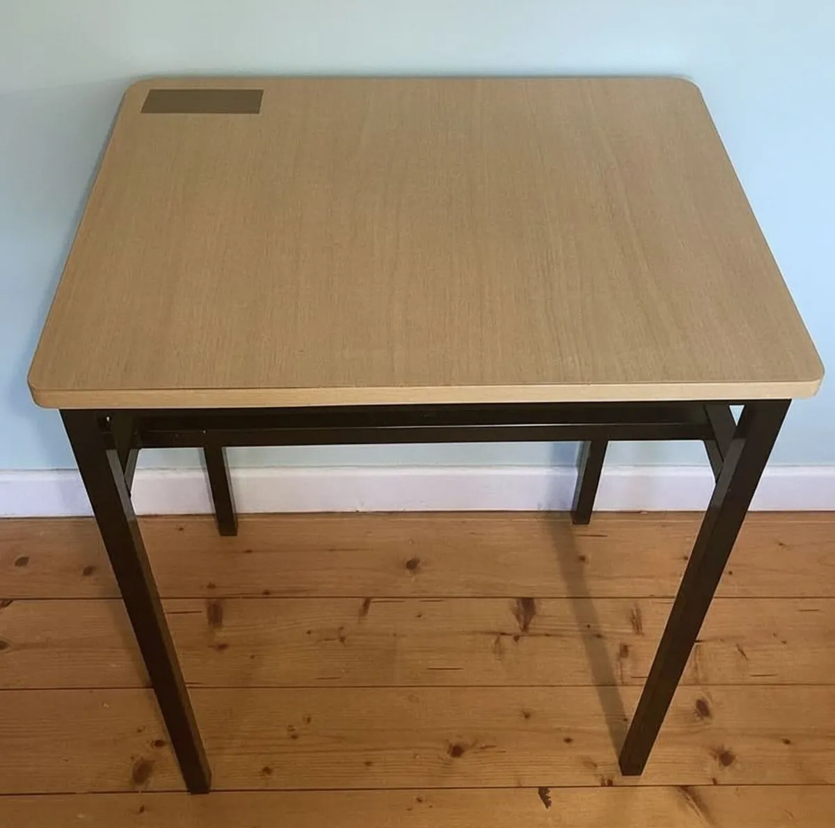 Sleek Compact Desk – Wooden Top with Sturdy Metal - Image 1