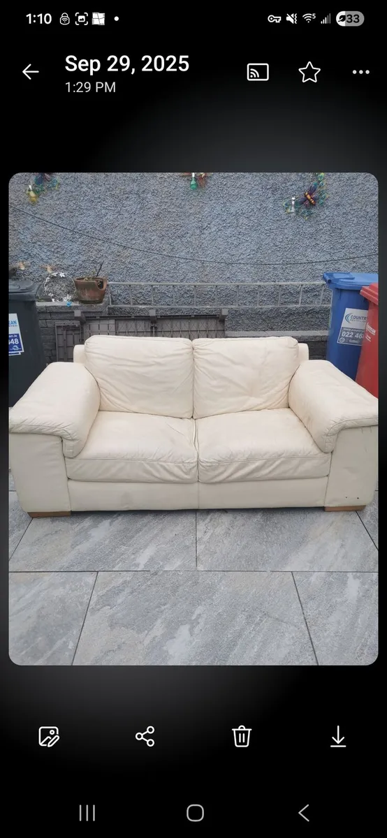 2 leather couches for sale