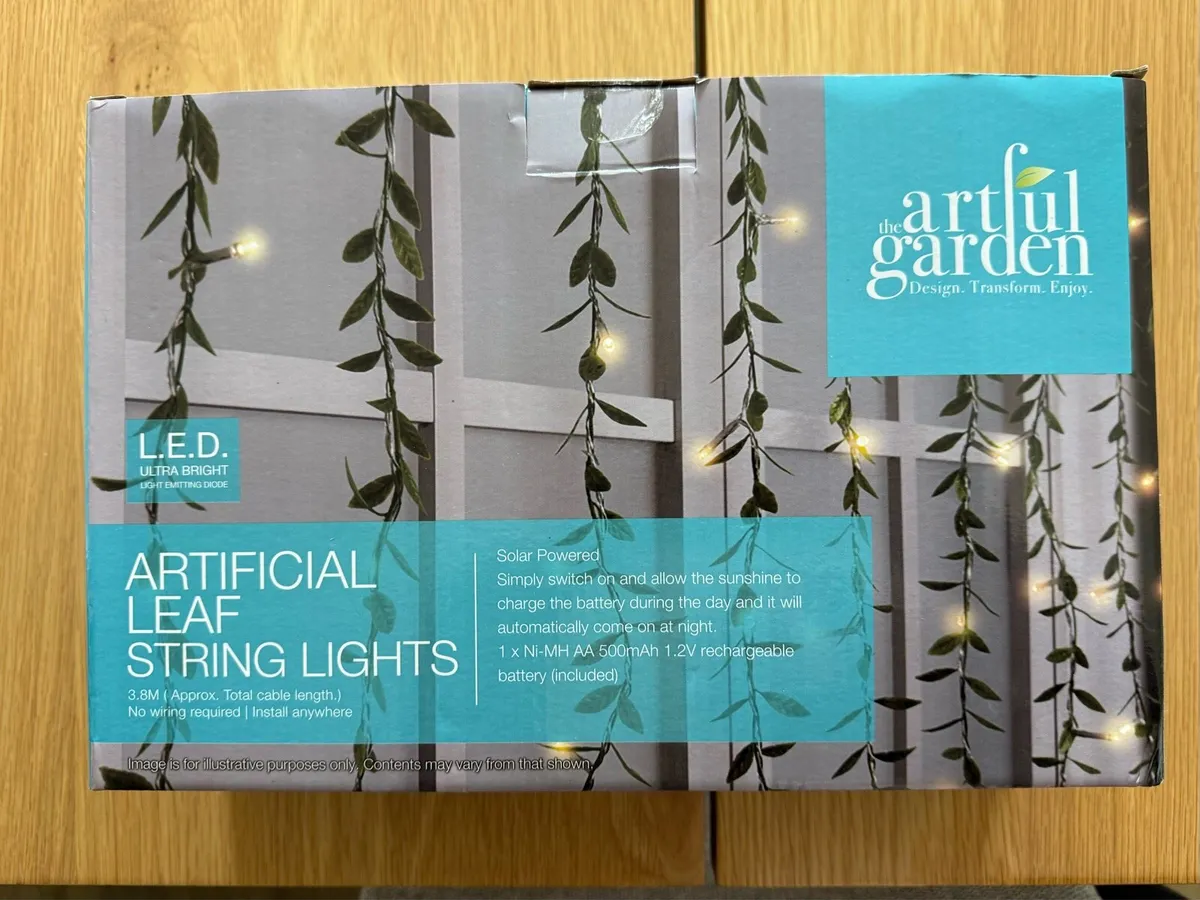 Brand new solar LED artificial leaf string lights