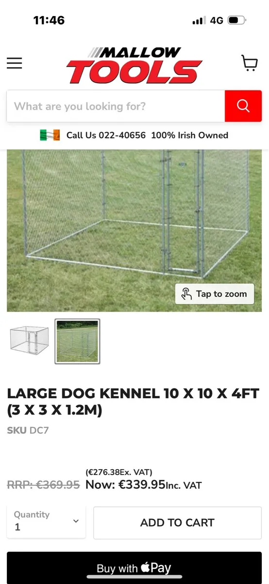 3m Galvanised Dog Pen - Image 4