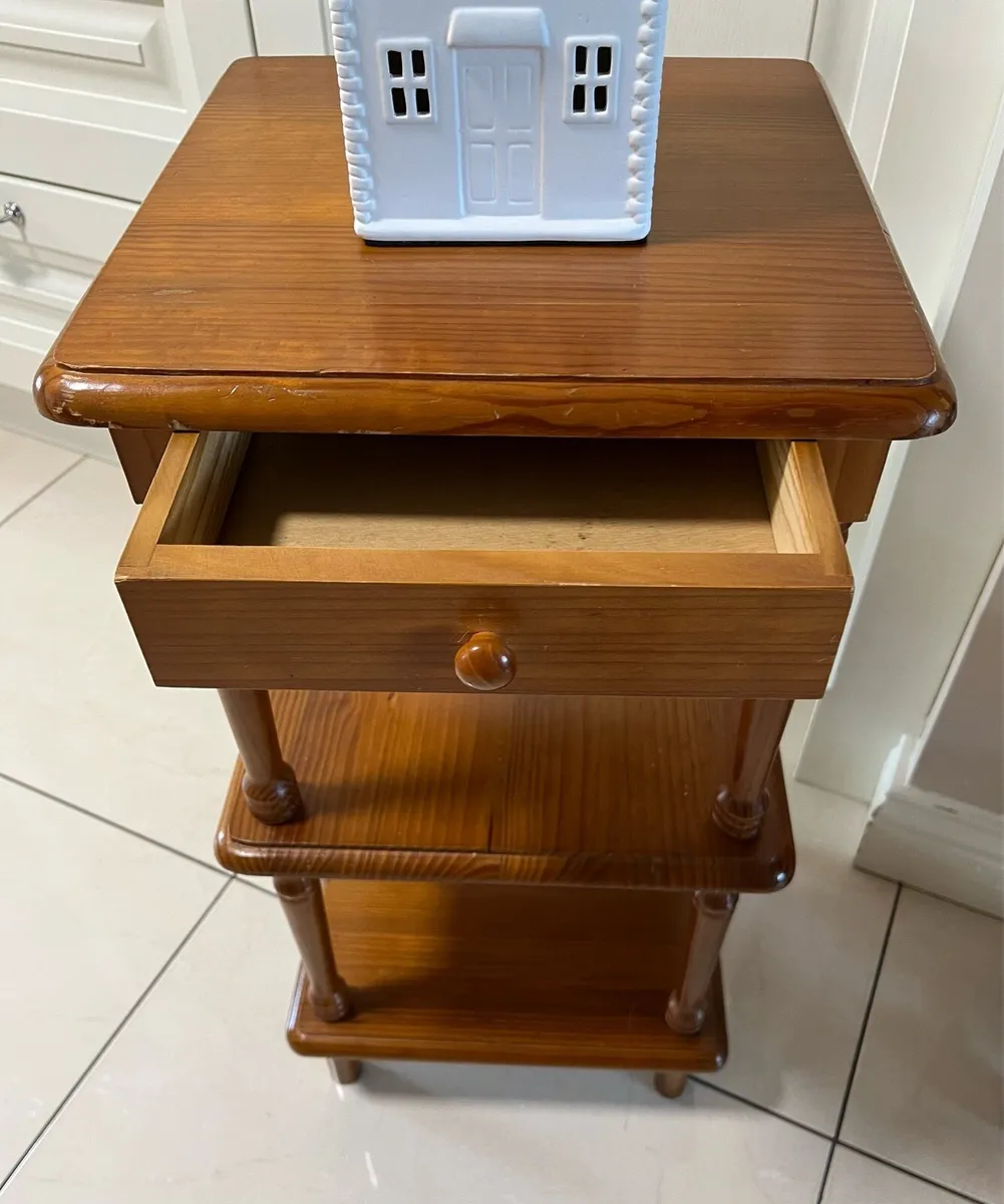 Side Table with Tiny Drawer - Image 2