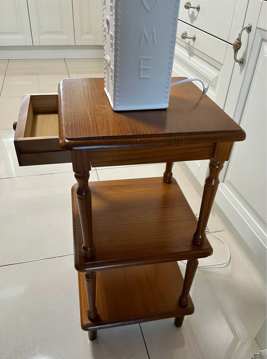 Side Table with Tiny Drawer - Image 3