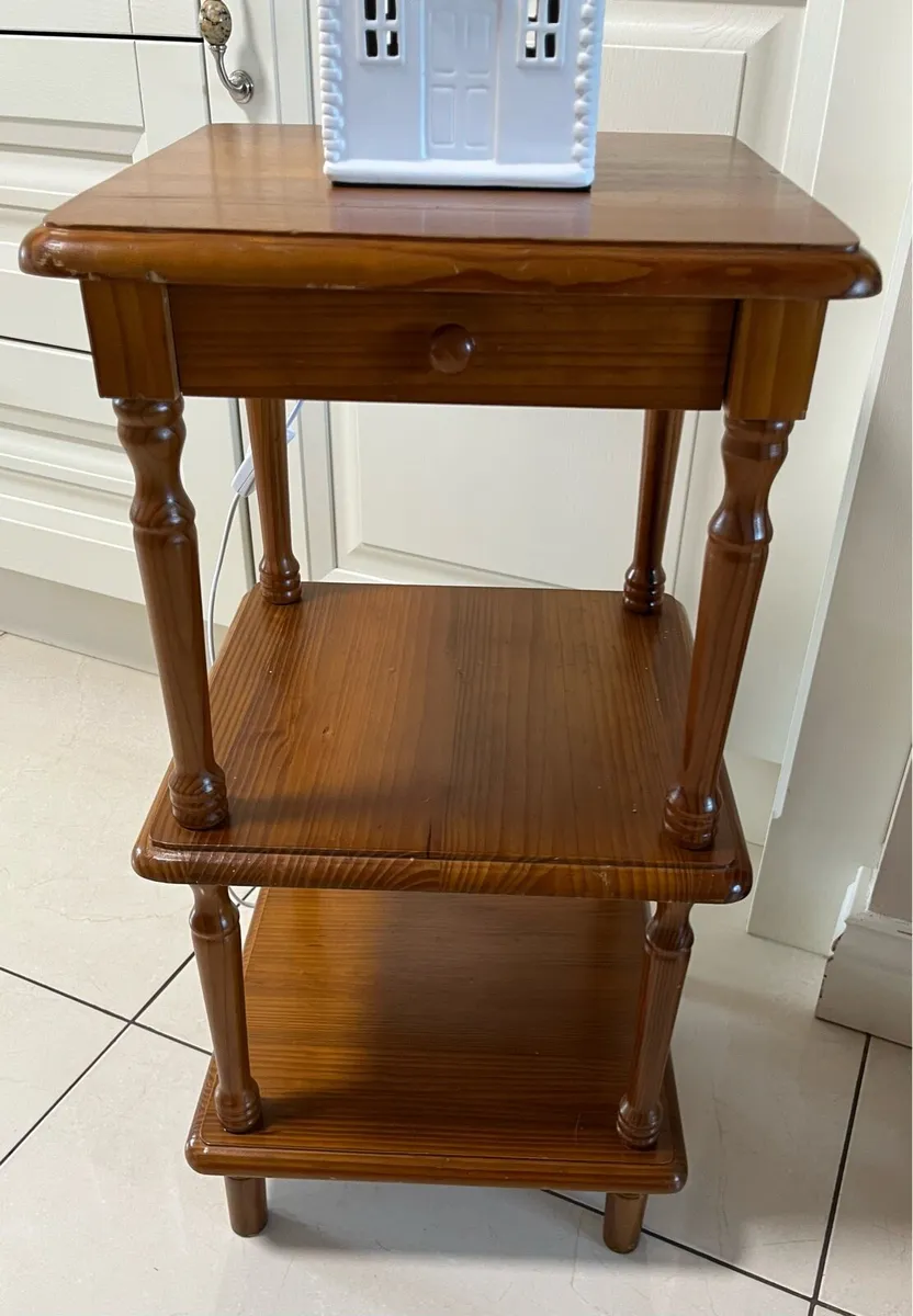 Side Table with Tiny Drawer - Image 4