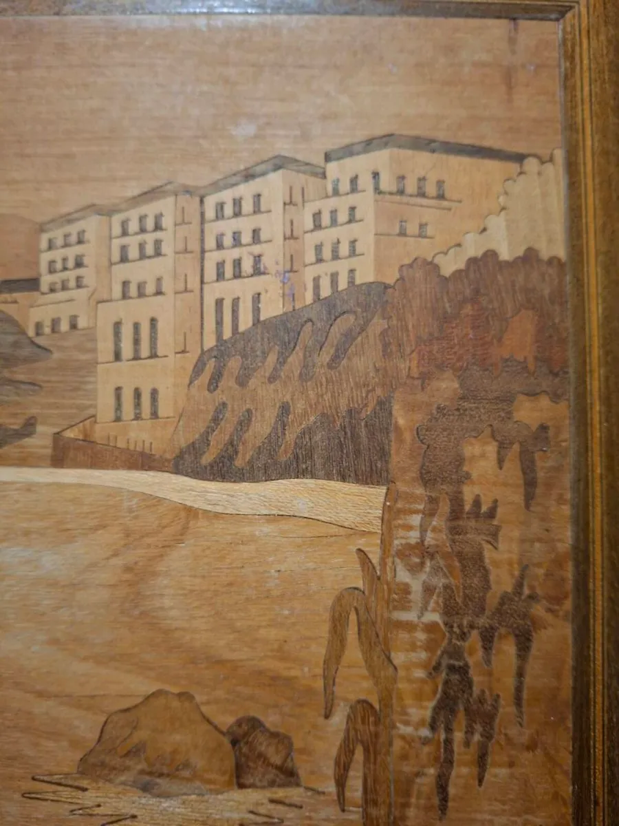 Beautiful Handmade Vintage inlaid Wood Marquetry - Image 2