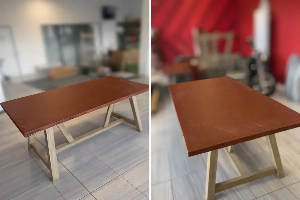 Solid Wooden Trestle Table