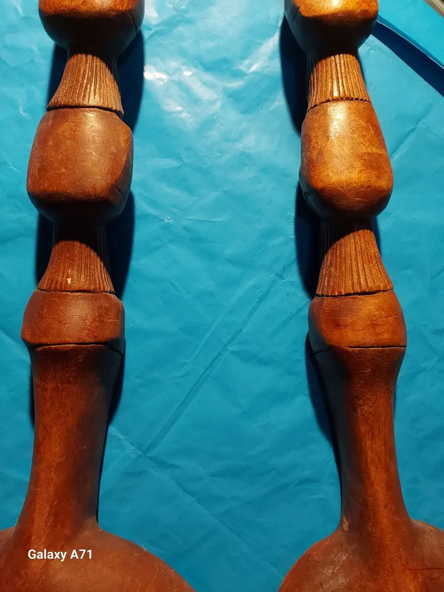 Large Carved Wooden Fork and Spoon, Props - Image 2