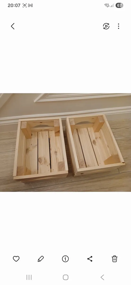 2 wooden crates - Image 1