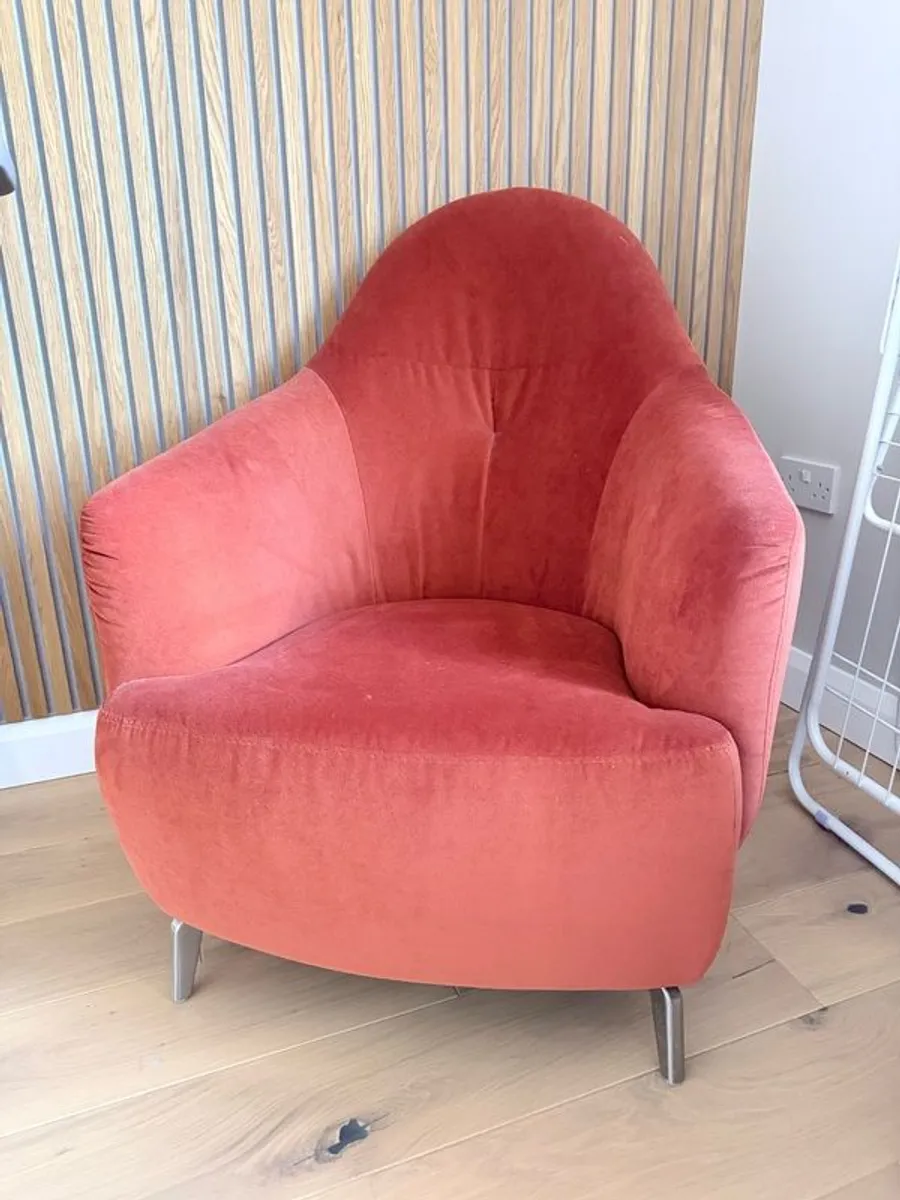 Armchair velvet Orange - Image 3
