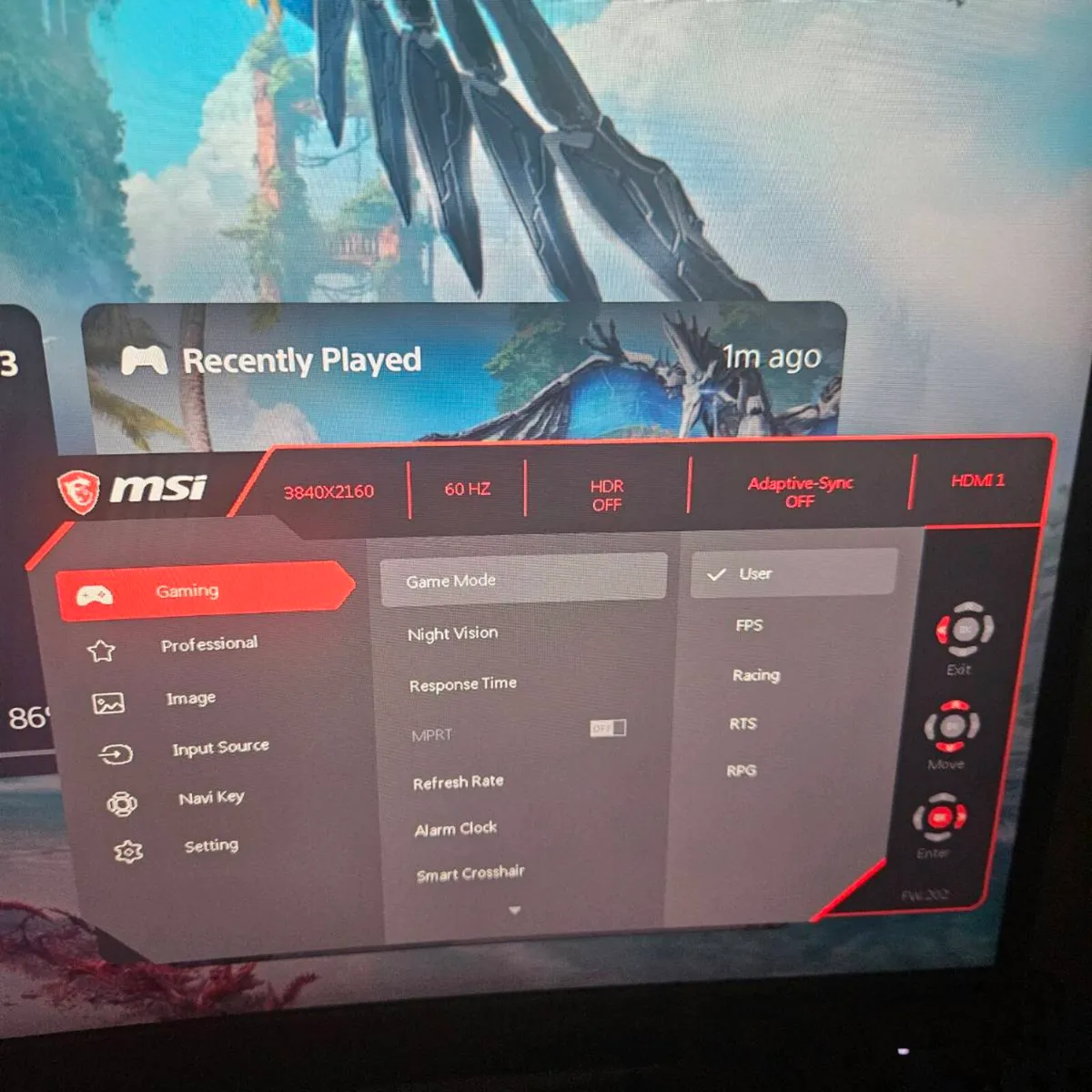 24 inches Curved MSI Gaming Monitor 4k @60hz - Image 2