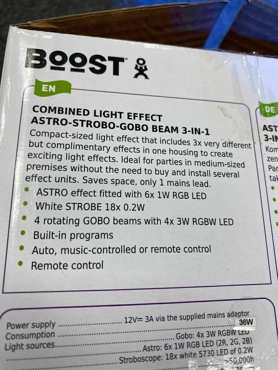 Combined LED Light Effect Beam Projector NEW - Image 4