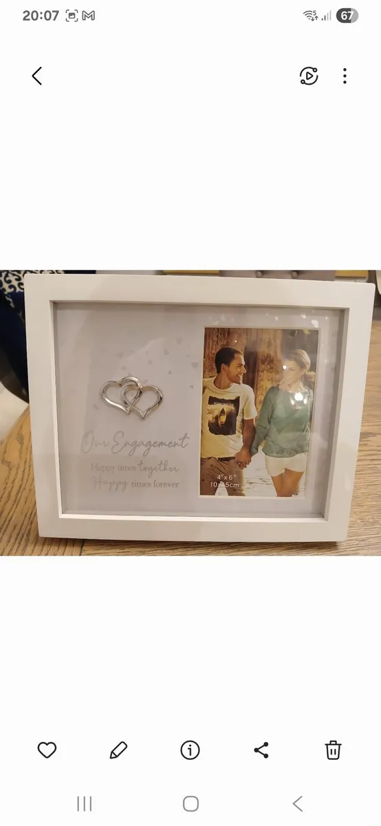 Brand new engagement photo frame