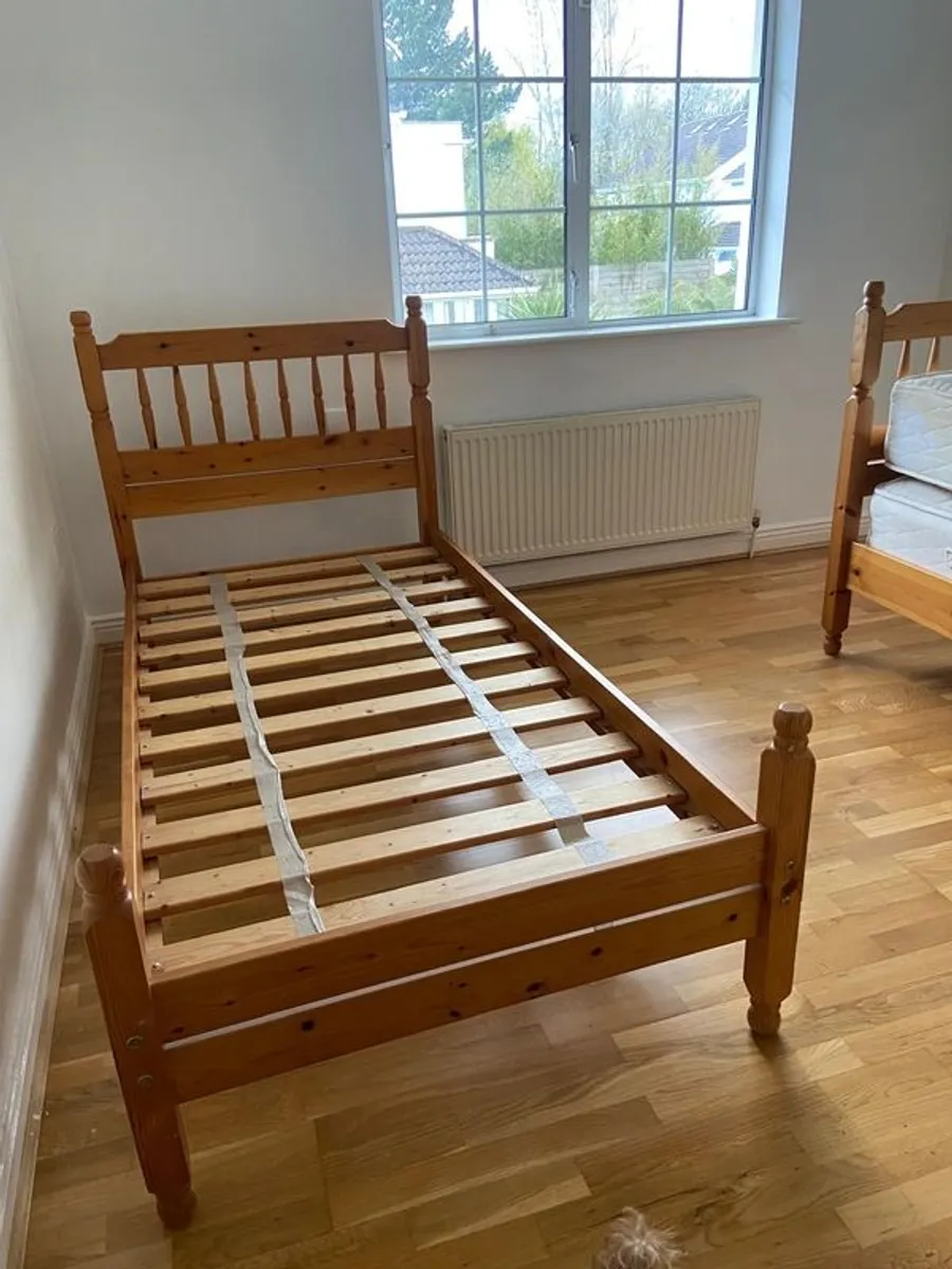 2 Single Pine Beds - Image 1
