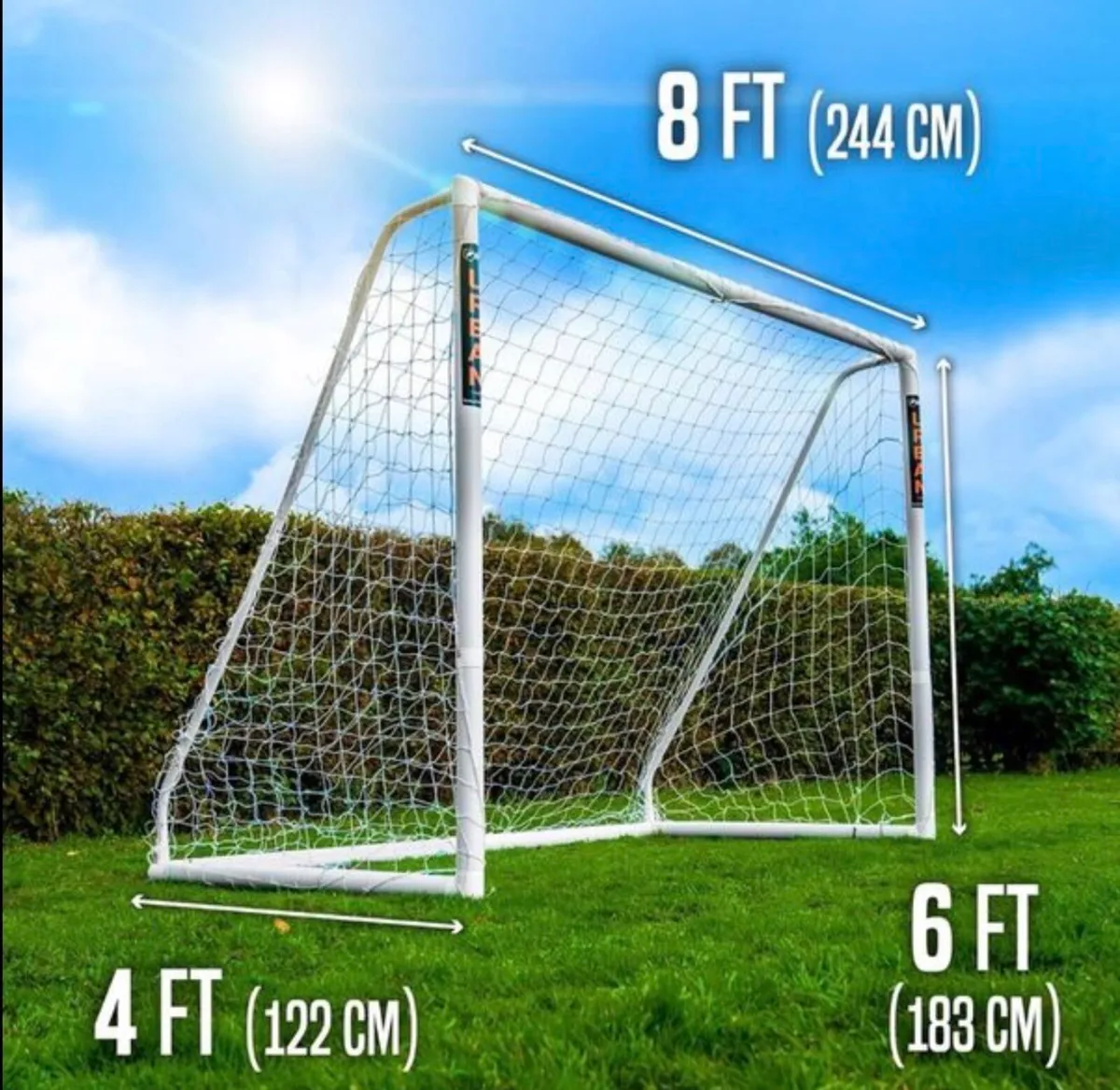 UPVC Goal Posts 8ft x 6ft - Image 2