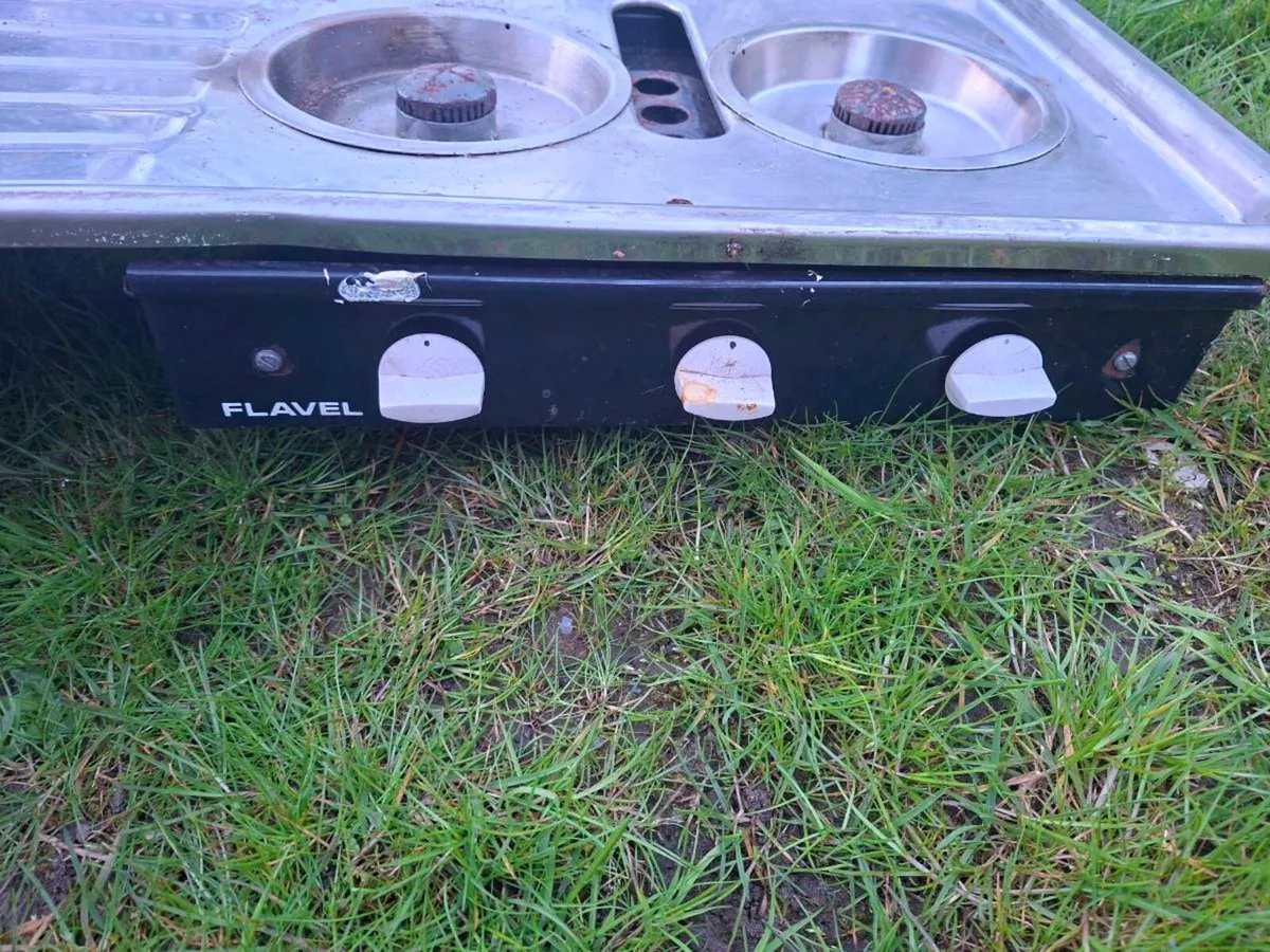 Camper Sink/Stove/Grill Combo Unit & Fridge - Image 2