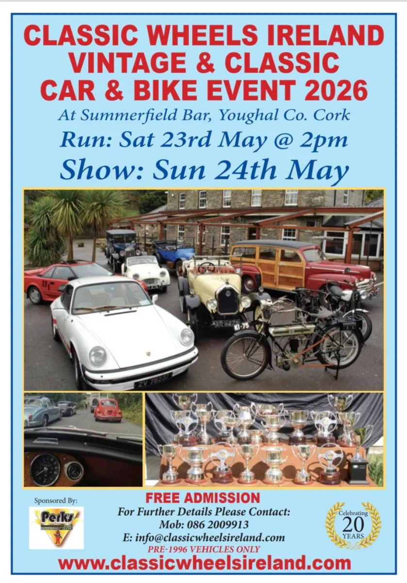 Classic Wheels Ireland Event Youghal May show run - Image 1