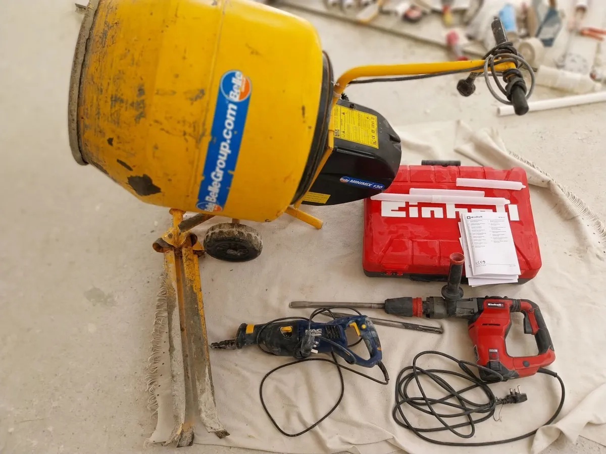 Cement Mixer, Demolition Hammer, Reciprocating Saw - Image 1
