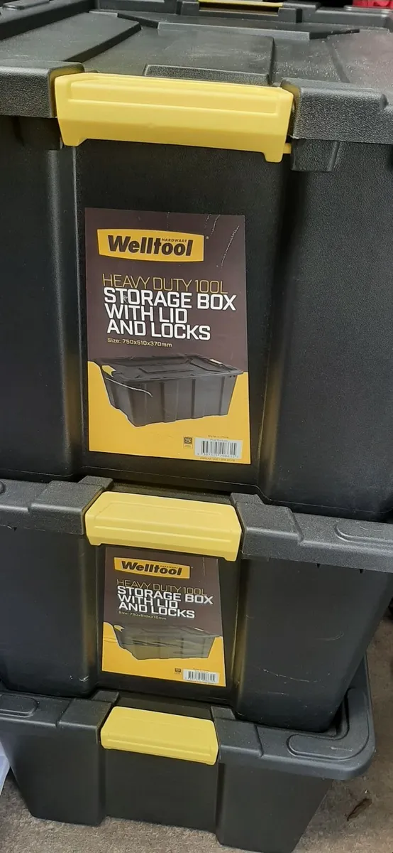 Heavy Duty Storage Boxes x3