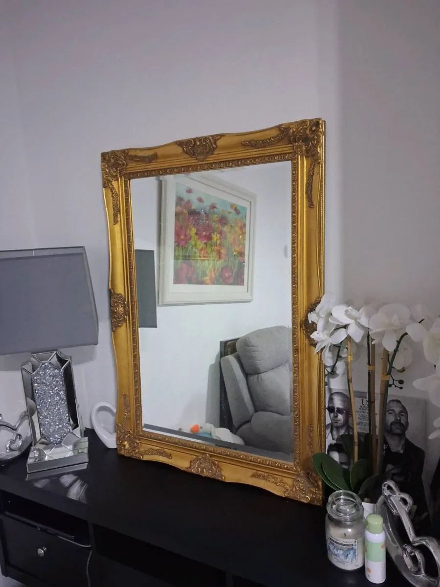 beautiful gold mirror - Image 4