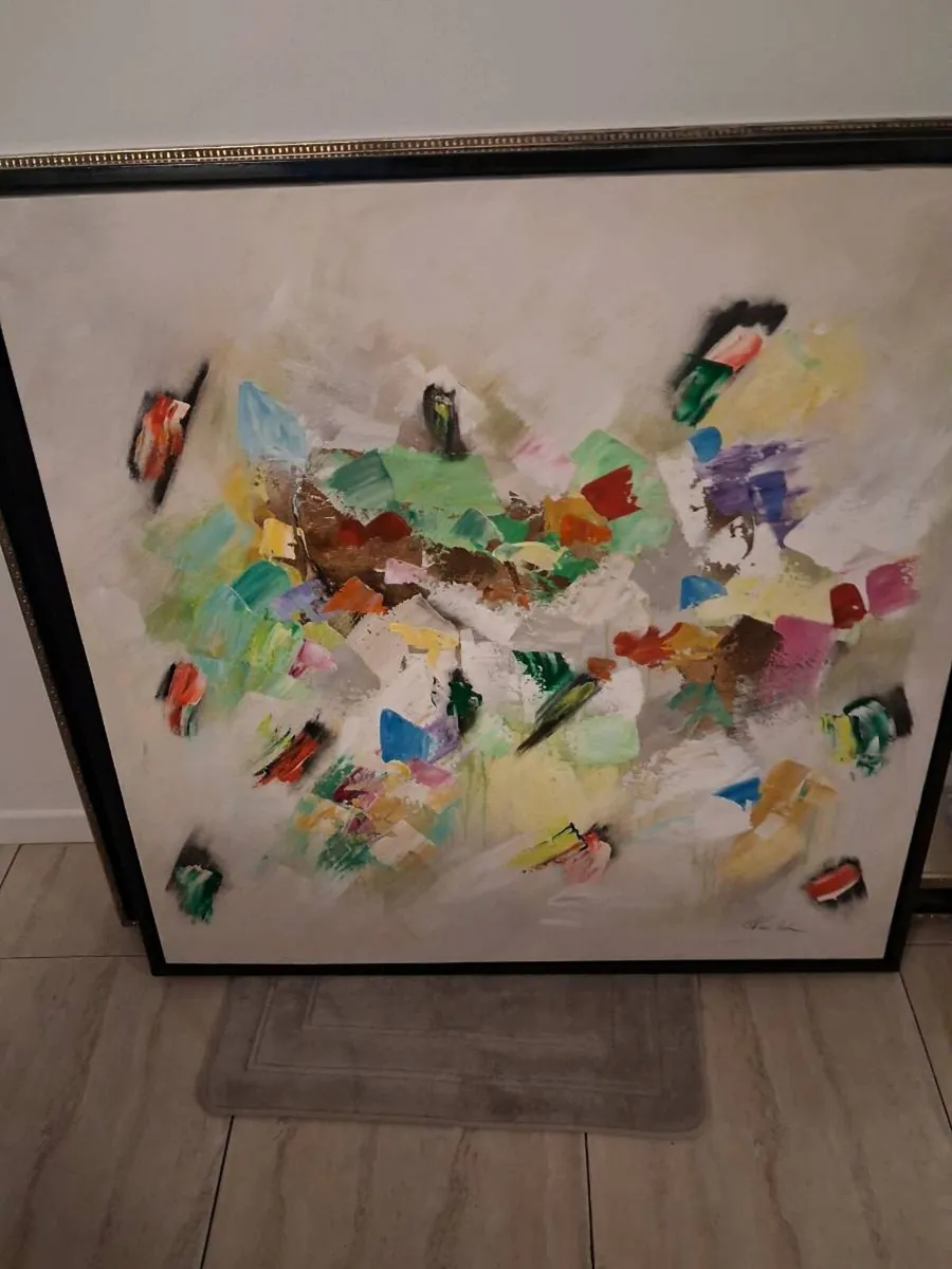 Large Modern  Canvas Vibrant Statement Piece - Image 1