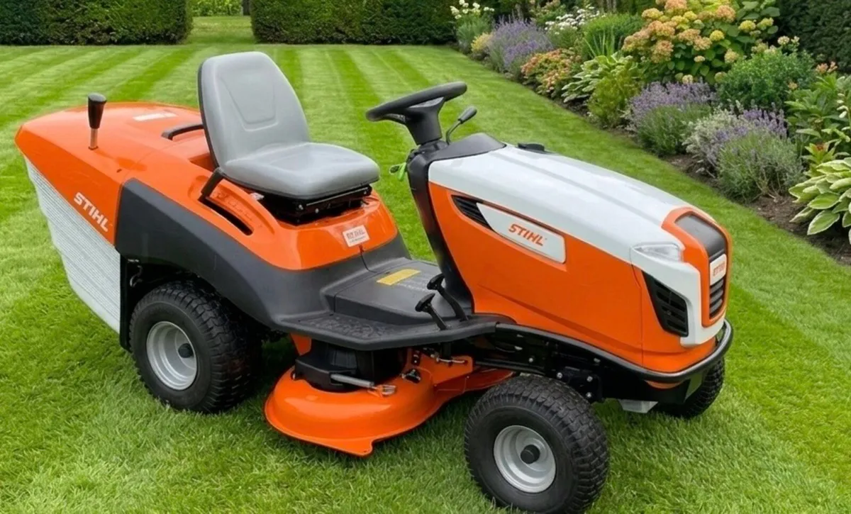 AS NEW STIHL RIDE ON MOWER - Image 1