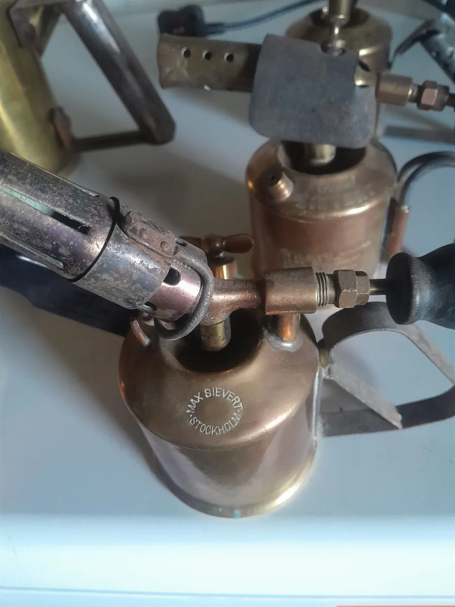 Seven  vintage brass  blow tor - Image 1