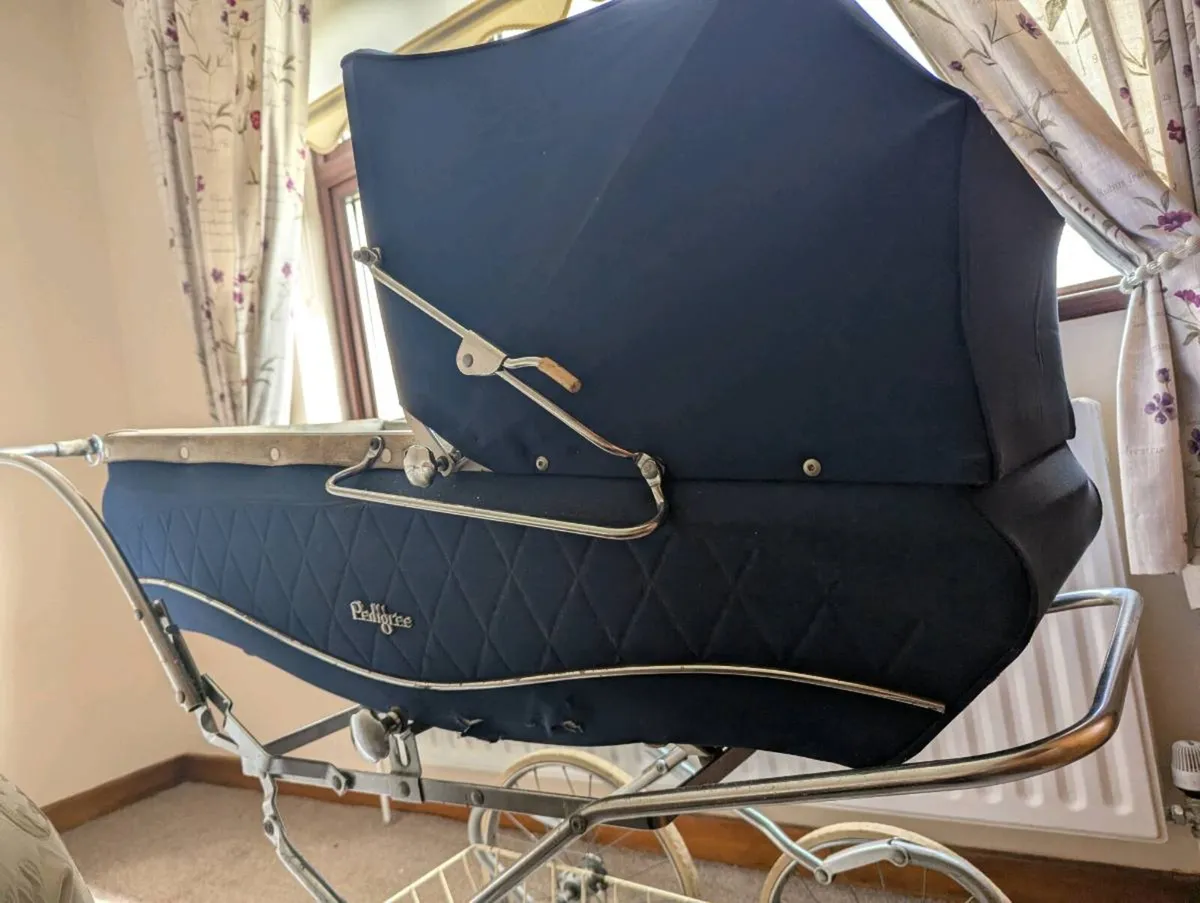 Vintage Pedigree Baby Pram – Original Blue - Image 1