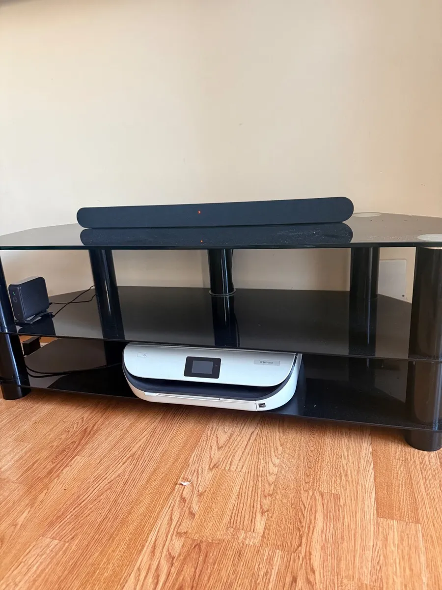Black glass TV stand - Image 2