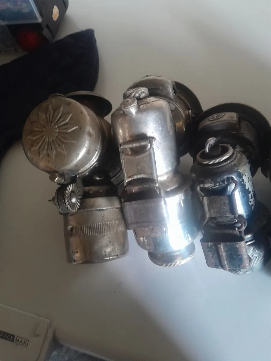 Five  carbide bicycle  lamps - Image 1